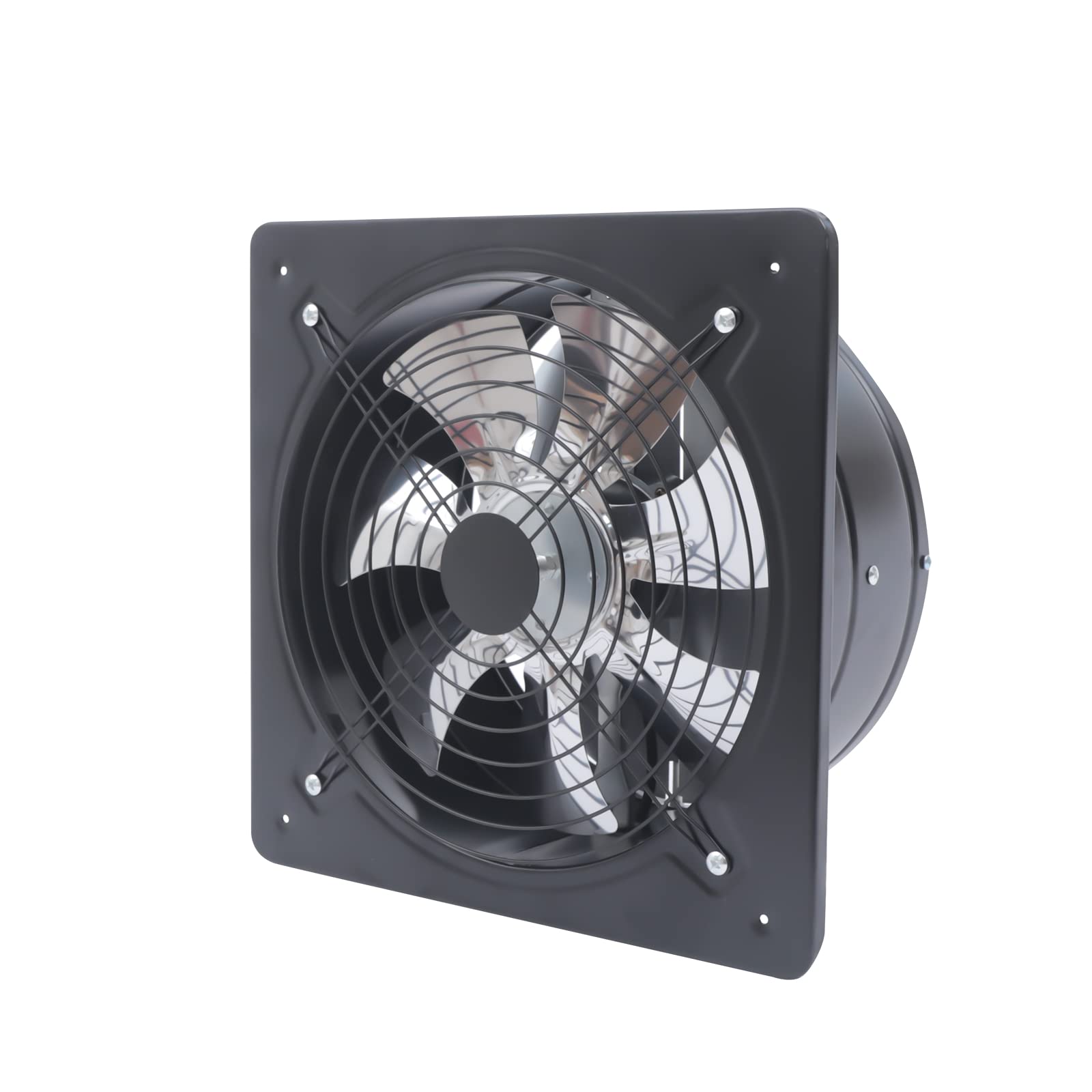 12 inch Ventilation Extractor Fan, 125W 2800r/min Exhaust Fan 110V 60Hz Low Noise Industrial Metal Axial Exhaust Commercial Air Blower Fan for Shop, Home Attic and Garage Ventilation Purposes