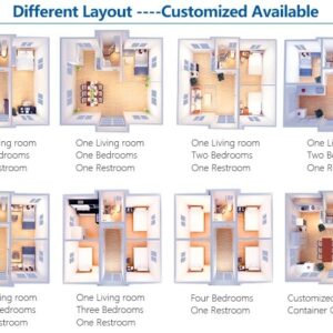 Modern Modular Container Home, Modern Extended Mobile Fold with Kitchen and Bathroom, 20ft & 40ft Prefab Houses with Economical Efficiency