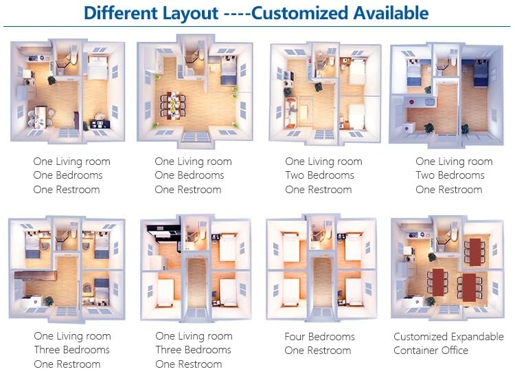 Modern Modular Container Home, Modern Extended Mobile Fold with Kitchen and Bathroom, 20ft & 40ft Prefab Houses with Economical Efficiency