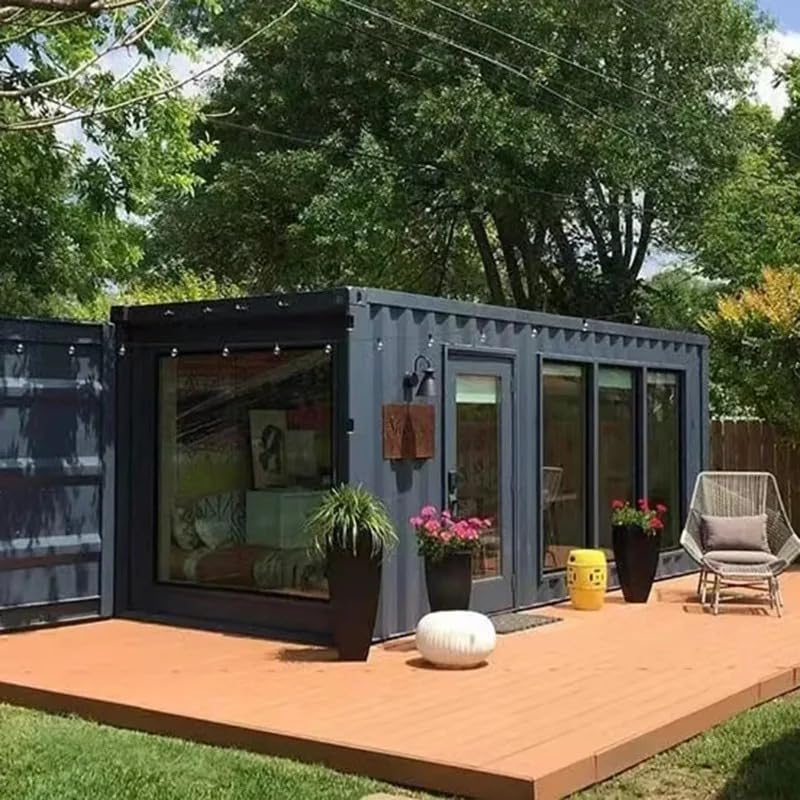 Luxury Foldable Container Home, Foldable Mobile Home with Steel Frame, Modern Prefab Tiny Houses, 2 Bedroom, 1 Bathroom and Kitchen