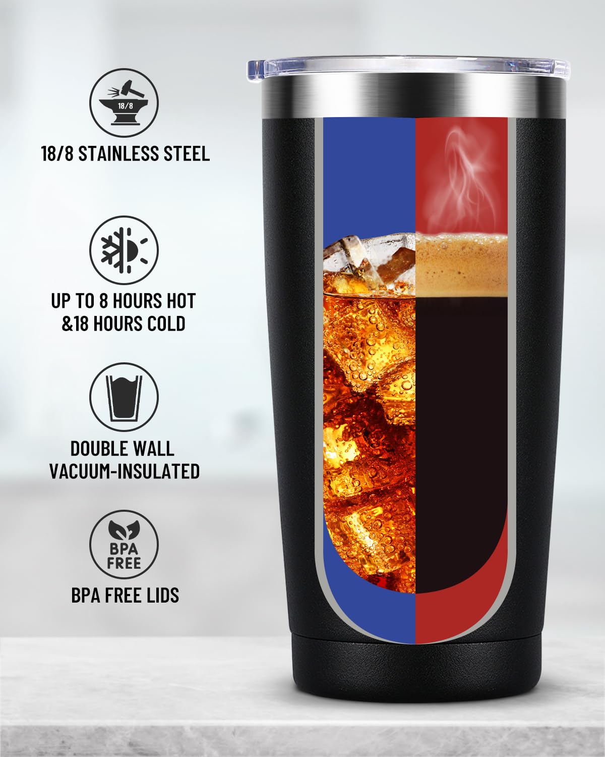 SMITWORLD Golf Gifts for Dad, Golf Gifts for Men, Funny Golf Gifts, Golf Gifts for Men Golfers, Father's Day Gifts, 20oz Tumbler, Black