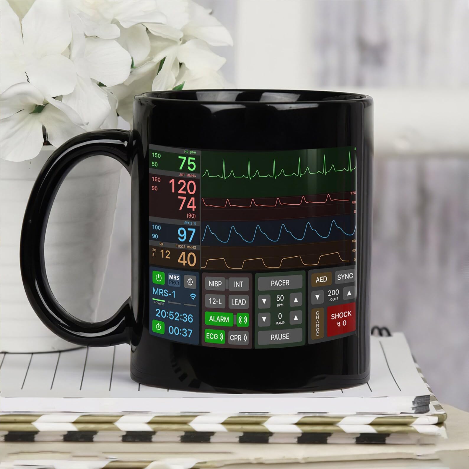 VOVOHI Cardiac Monitor Cardiologist Mugs Cardiology Nurse Trauma Nurse Theme Medical