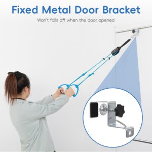 Fanwer Shoulder Pulley for Physical Therapy, Pulleys for Shoulder Rehab Over Door, Shoulder Pulley Over The Door Physical Therapy, Door Pulley with Fixed Metal Bracket