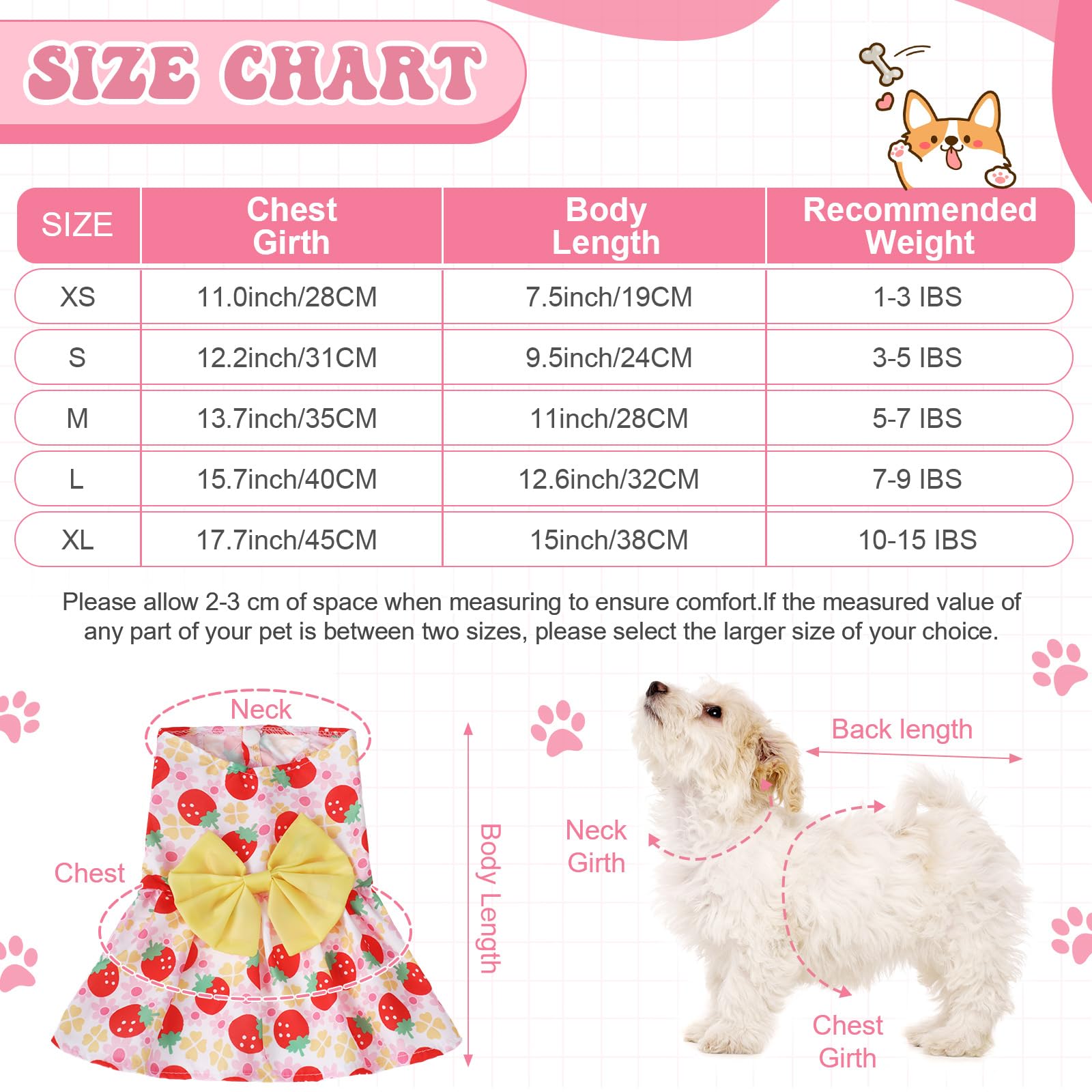 5 Pieces Dog Dresses for Small Dogs Girls Floral Puppy Dresses Pet Dog Princess Bowknot Dress Cute Doggie Summer Outfits Dog Clothes for Yorkie Female Cat Small Pets, 5 Styles (Fresh Style,Small)