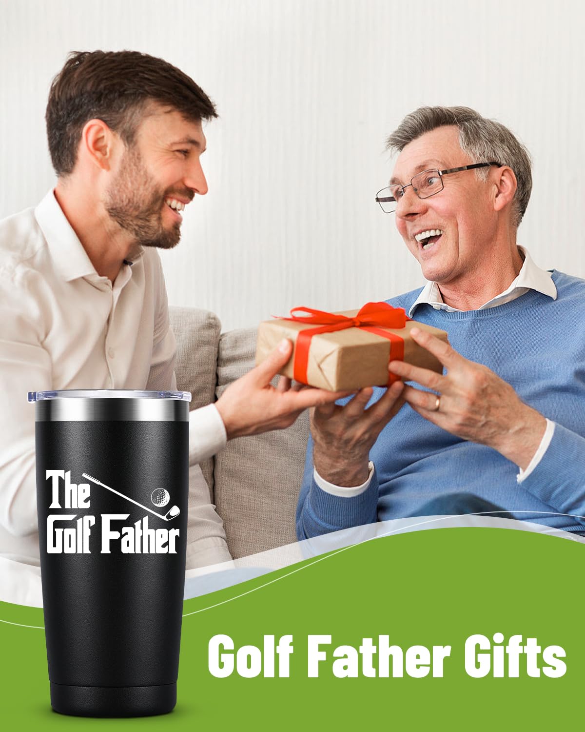 SMITWORLD Golf Gifts for Dad, Golf Gifts for Men, Funny Golf Gifts, Golf Gifts for Men Golfers, Father's Day Gifts, 20oz Tumbler, Black