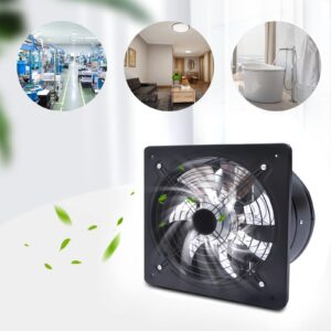 12 inch Ventilation Extractor Fan, 125W 2800r/min Exhaust Fan 110V 60Hz Low Noise Industrial Metal Axial Exhaust Commercial Air Blower Fan for Shop, Home Attic and Garage Ventilation Purposes