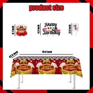 Casino Theme Party Decorations 132pcs Casino Party Decorations Casino Night Decorations Casino Birthday Decorations Casino Decorations includes Banner Balloon Box Backdrop Cake Decorations Tablecloth