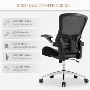 OLYFING Big and Tall Office Chair 400lbs, Heavy Duty Ergonomic Computer Desk Chair, Leather Office Desk Chair for Heavy People with Wide 3D Modeling Foam Seat, Adjustable Lumbar Support and Arms