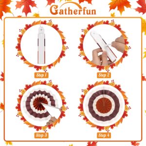 Thanksgiving Party Supplies Kit with Fall Party Decorations - Includes Elegant Autumn-Themed Paper Fans for Memorable Thanksgiving Decorations