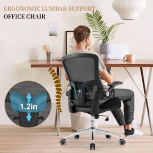 OLYFING Big and Tall Office Chair 400lbs, Heavy Duty Ergonomic Computer Desk Chair, Leather Office Desk Chair for Heavy People with Wide 3D Modeling Foam Seat, Adjustable Lumbar Support and Arms