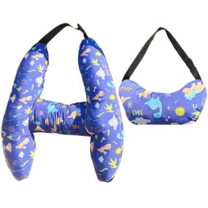 kids' travel pillow headrest travel pillow cushion for child sleeping neck shoulder support cushion pad cartoon anime for baby (dinosaur) travel neck rest car seat pillow for children sleeping