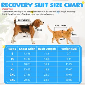 AURUZA Recovery Suits for Dogs Cats, Dog Surgery Suits Female and Male Spay, Breathbale Dog After Surgery Suits, Dog Onesie for Surgery Female Male, Anti Licking Dog Surgical Suits (Dark Gray, M)