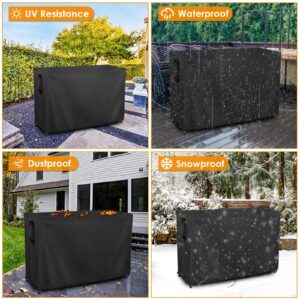 Kingling Outdoor Table Cover for Console Table, 48 Inch Waterproof Rectangular Patio Table Covers for Coffee Table/Bar Table/Prep Table, Outdoor Furniture Cover - 48"L x16"W x30"H