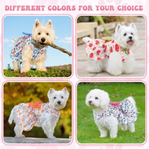 5 Pieces Dog Dresses for Small Dogs Girls Floral Puppy Dresses Pet Dog Princess Bowknot Dress Cute Doggie Summer Outfits Dog Clothes for Yorkie Female Cat Small Pets, 5 Styles (Fresh Style,Small)