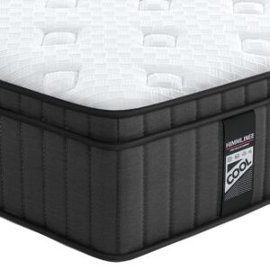 himmline king mattress, 14 inch hybrid mattress, gel memory foam and pocket spring king bed mattress in a box, medium feel, cooler sleep & pressure relief, 76”*80”, 120 nights risk-free trial