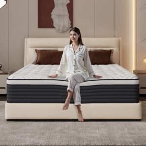 COOLMI Full Size Mattress - 12 Inch Memory Foam Mattresses, Medium Firm Feel, Zoned Pressure Relief, Fiberglass Free, Certified Safe Foams & Fabric