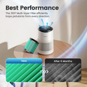 MORENTO 1 Pack MR2566 Genuine Air Purifier Replacement Filter for MR2566 Air Purifier, Pet Dander Version