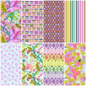 Tabby Road Deja Vu Fat Quarter Bundle (8 Pieces) by Tula Pink for FreeSpirit (TP.TABBYROADDEJAVU.8FQ)