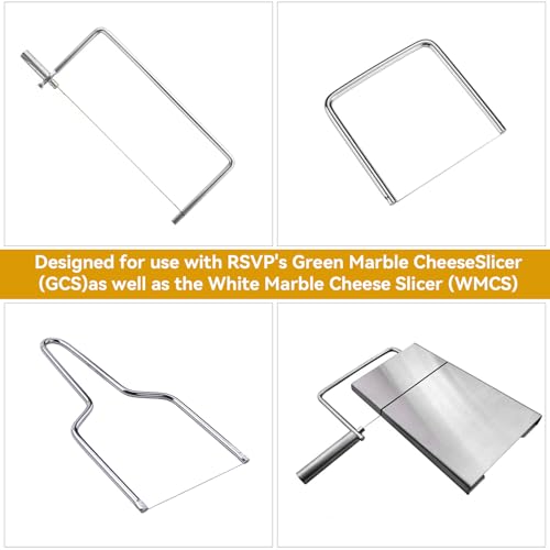 Thinp 12 Pcs Cheese Slicer Wire,5.7 Inch Cheese Cutter Wire Stainless Steel Cheese Cutter Wire Cheese Slicer Wire Replacement Cheese Wire Knife Kit for Slicing Block Cheeses Butter