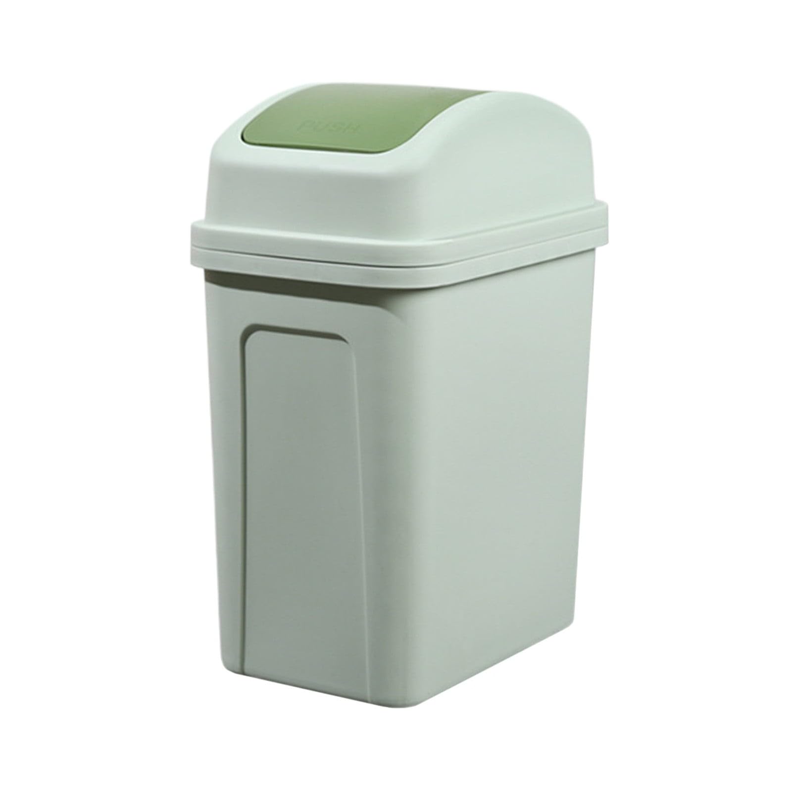 3 Gallon Kitchen Trash Can, 2024 Upgraded Plastic Swing Top Garbage Bin, Trash Can 3 Gallon Trash Can with Lid 4 Color for Kitchen, Office, Toilets (Green)