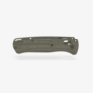 flytanium crossfade micarta knife handle scales compatible with benchmade bugout 535 edc knife (green canvas)