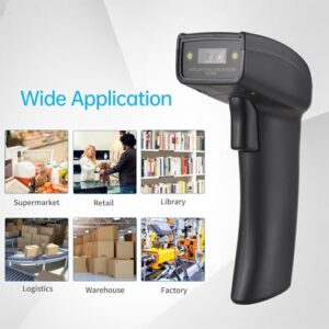 Barcode Scanner,HXBER 2D Wireless BT+2.4G Barcode Scanner Handheld USB Wired 1D Bar Code Reader Manual Trigger 640*480 CMOS Scanning Support Paper and Screen Code Compatible with Windows Android MAC