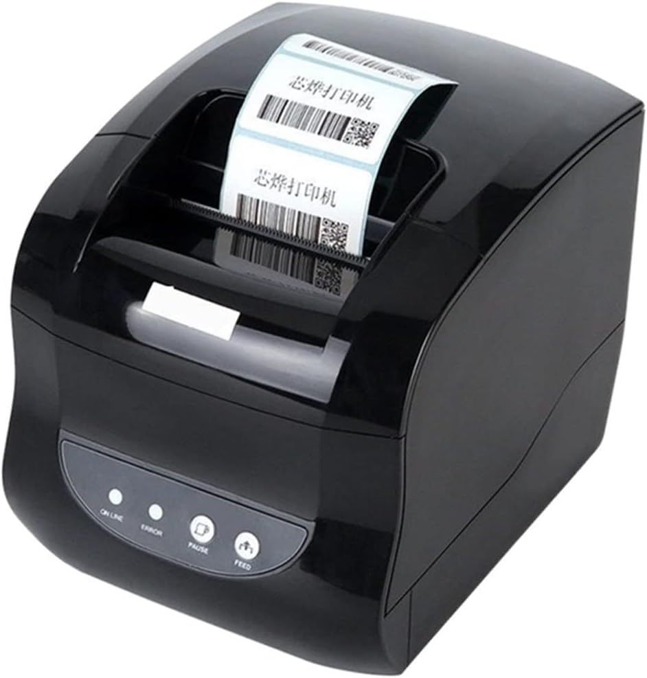 Thermal Label Maker, BT Thermal Shipping Label Printer, 80mm POS Receipt Printer with Auto Label Detection, Printing Width:76mm and Resolution 203DPI, for Home, Office & Small Business