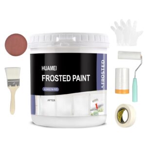 frosted glass paint for windows privacy paint, 16oz waterproof & uv resistant,low odor frosted glass spray paint,for offices bathrooms kitchens in glass door surfaces (with tools)