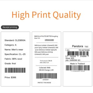 HXBER Thermal Printer, 80mm Embedded Thermal Printer Module with TTL+RS232+USB Connections Supports ESC/POS Commands 72mm Printing Width 180mm/s Speed Auto Paper Cutter Compatible with Windows Linux