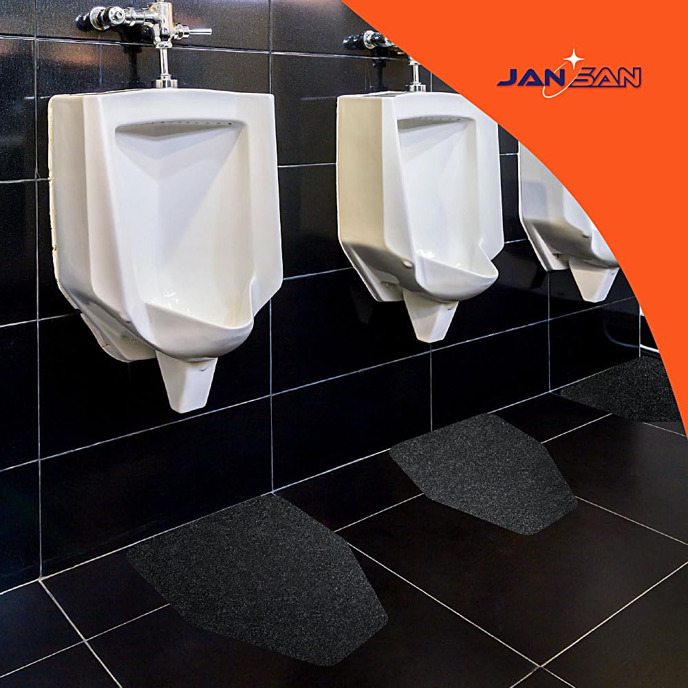 JanSan Urinal Mat -(10 Pack) Stick n' Go Adhesive, Waterproof, High Absorbency - Ensures Clean and Fresh Restrooms for Up to 30 Days (10)