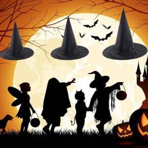 AAFEEN 12pack Black Halloween Witch Hats - Hanging Witch Hats Halloween Decor Witches Costume Accessory for Halloween Party Favor