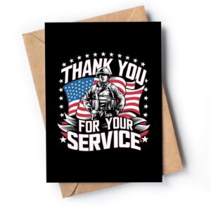 Thank You for Your Service Card - Veteran Day Thank You Card - Military Appreciation Cards - Solider Thank You Cards - Military Retirement