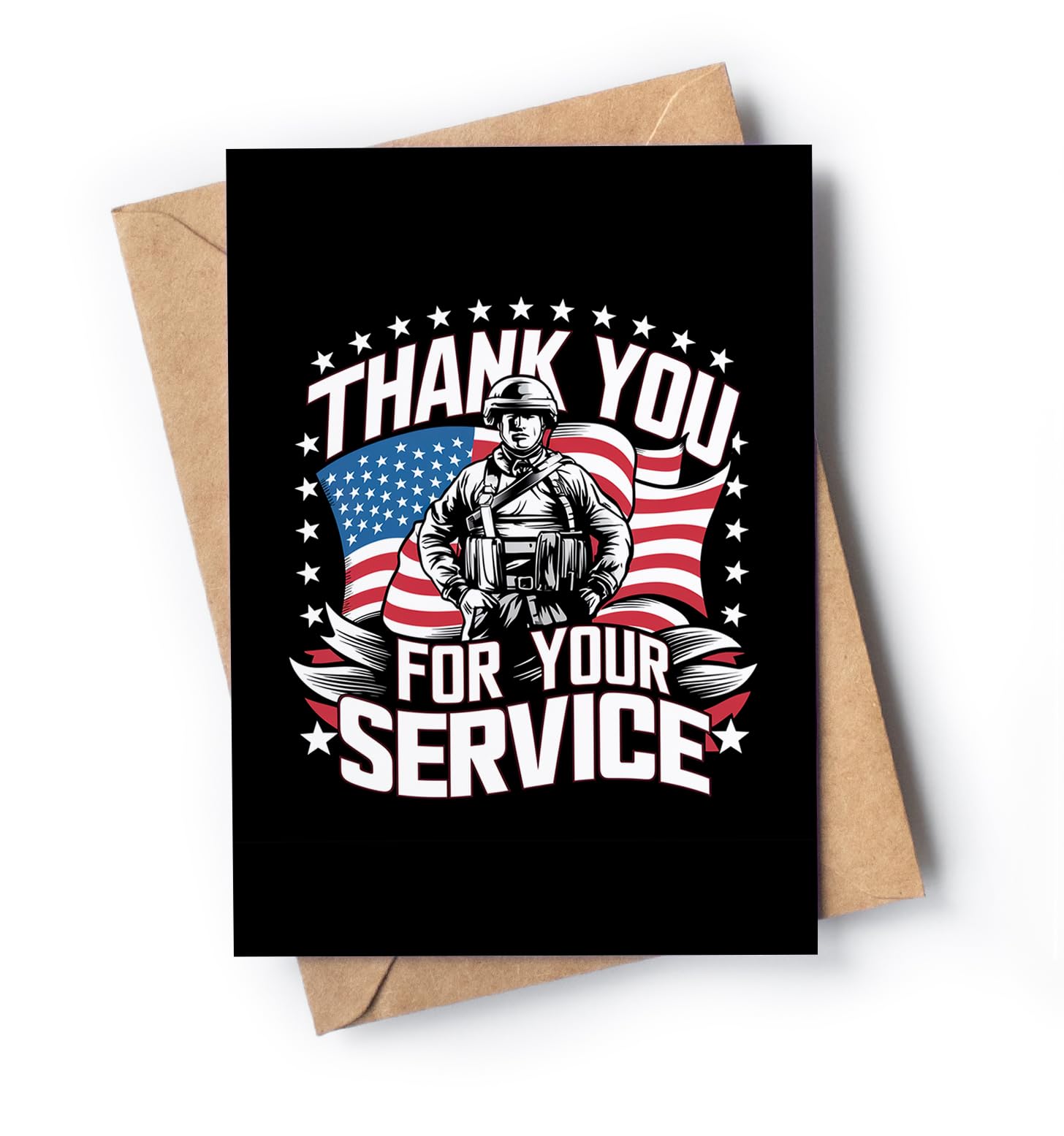 Thank You for Your Service Card - Veteran Day Thank You Card - Military Appreciation Cards - Solider Thank You Cards - Military Retirement