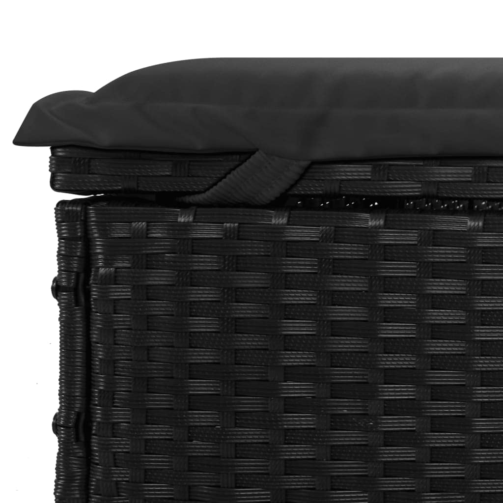 ANYCHOLE Patio Sun Loungers Sunbed 1 pc with Cushion Black 79.1"x21.7"x24.4" Poly Rattan,Outdoor Patio Sunbed with Adjustable Cushioned Lounger for Poolside Comfort