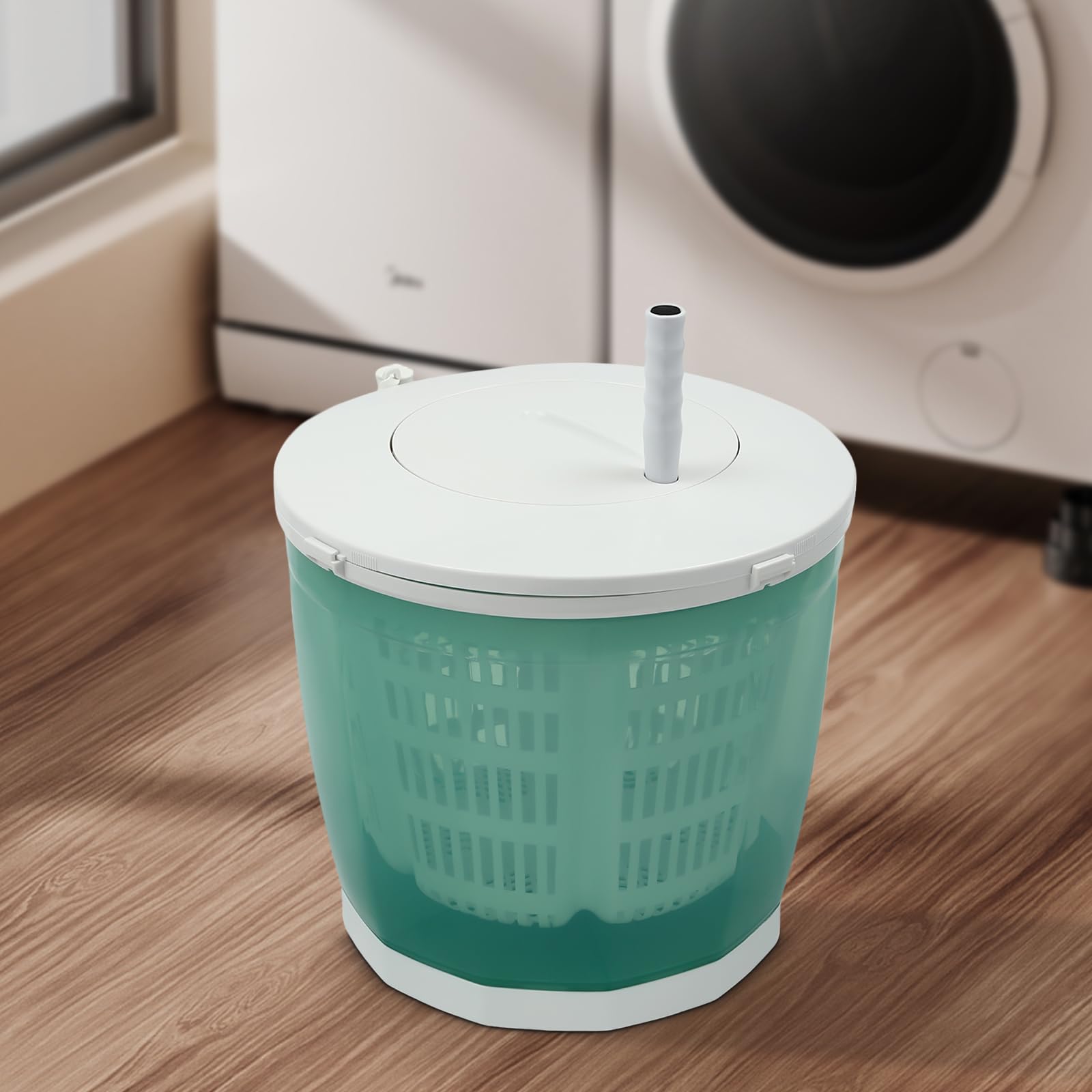 Manual Washing Machine Portable Mini Washer Spin Dryer Portable Mini Washing Machine Green for Indoor Outdoor