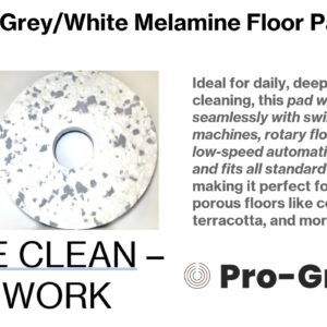 Pro-Graad 13” 330mm Grey/White Melamine Eraser Floor Pad, 68482, 5 Pack