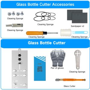 Glass Bottle Cutter & Bottle Cutter, Upgraded Glass Cutter for Bottles, Bottle Cutter & Glass Cutter Kit Round for Cutting Wine, Beer, Liquor, Whiskey, Alcohol, Champagne - by Camdios