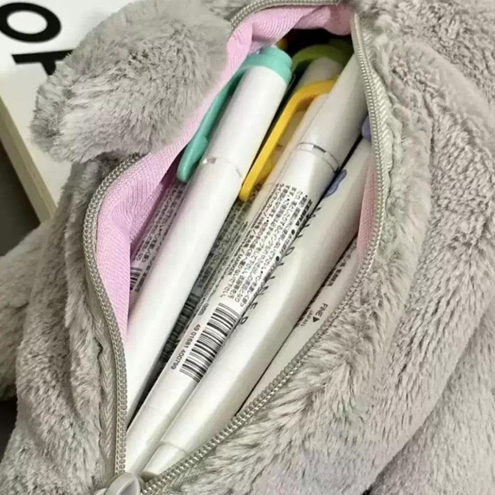 Animal Pencil Case, Plush Animal Stationery Pouch, Animal Cartoon Large Capacity Shark Bird Zipper Organizer Storage Bag, Cute Small Pencil Pouch (Duckbill)