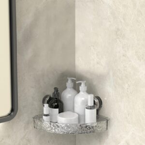 hanging shower shelf, corner shower caddy shelf, no-drill clear wall caddy, multifunctional bathroom storage, shower shelves for home decor, bathroom accessories today lightning deals