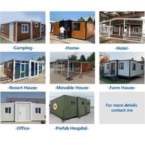 Folding Box House Welded Steel Frame Container House Folding Container House 2 Bedroom Office/House Container Van