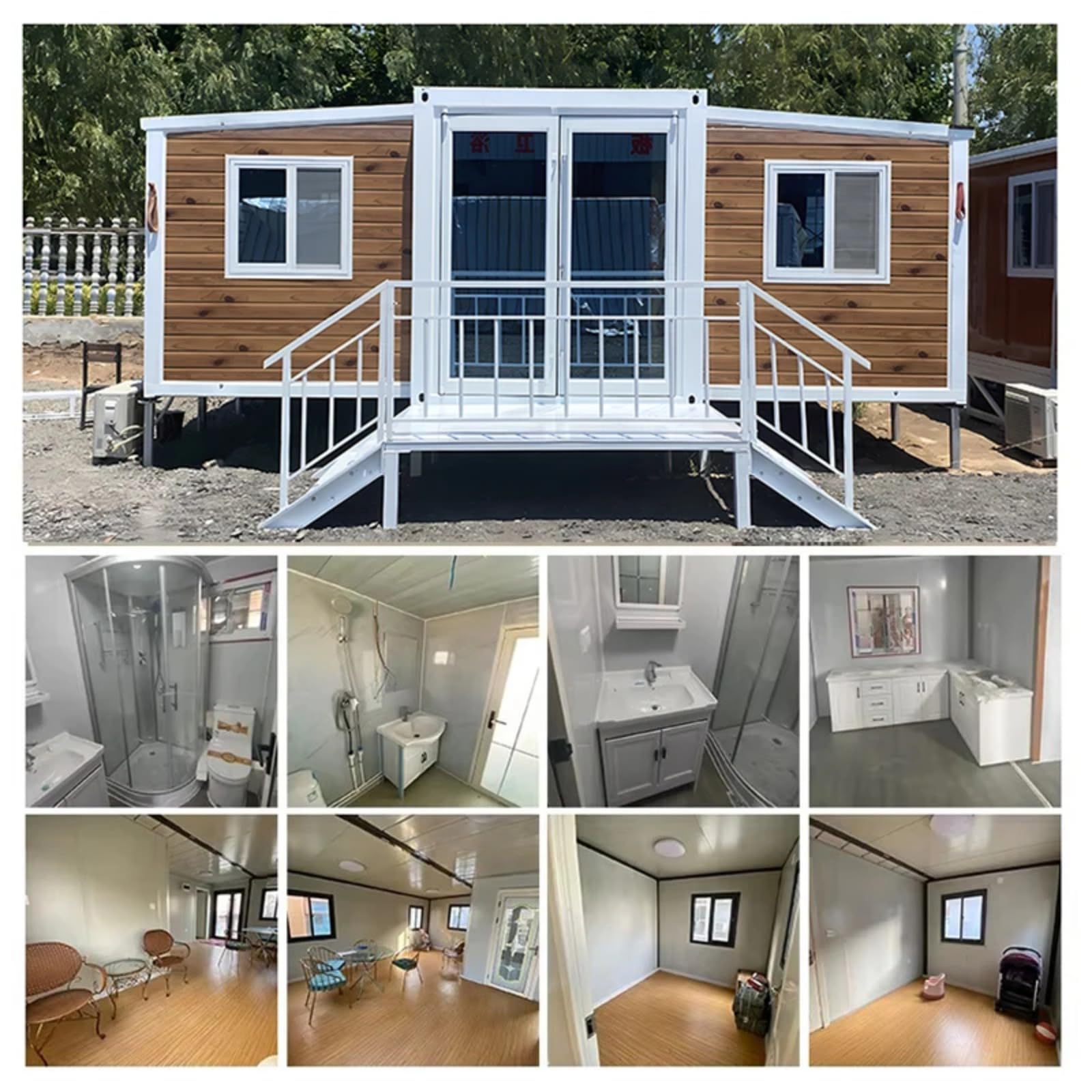 Folding Box House Welded Steel Frame Container House Folding Container House 2 Bedroom Office/House Container Van