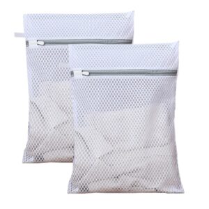 eraizo 2 pcs durable honeycomb mesh laundry bag for washing delicate clothing bags for socks and underwear, 12 x 16 inches