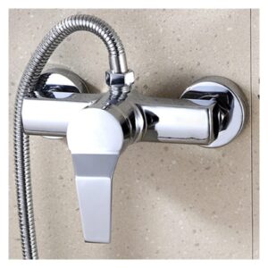 1 pc Bathtub Hot and Cold Mixing Water Faucet Sink Spray Double Shower Head Deck Mounted Basin Mixer Taps Home Improvement