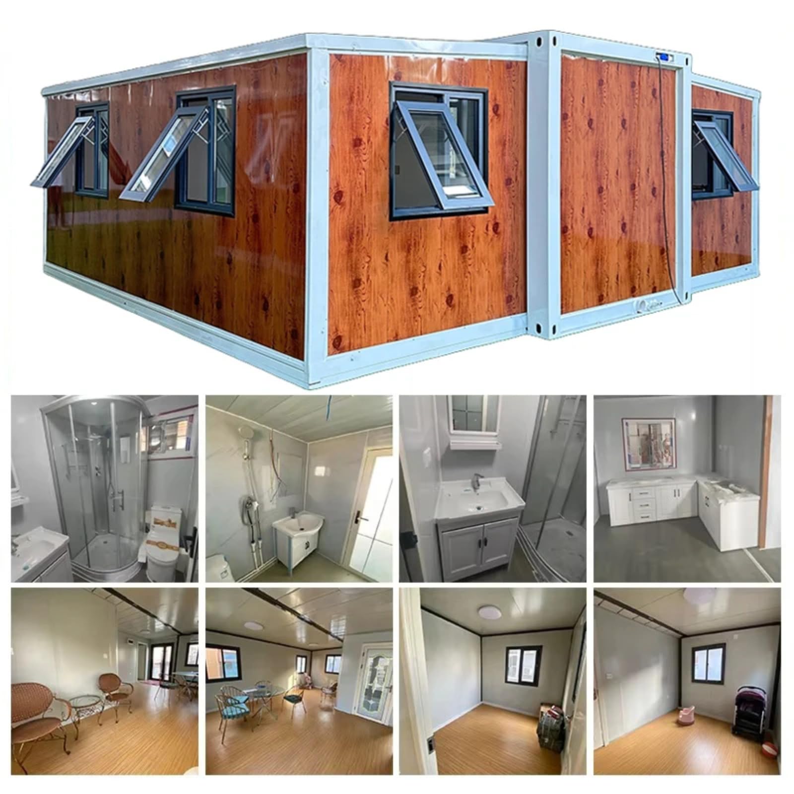 Container House Back Yard Folding Container House 3 Bedroom 40ft Expandable Container Home 20ft Foldable House