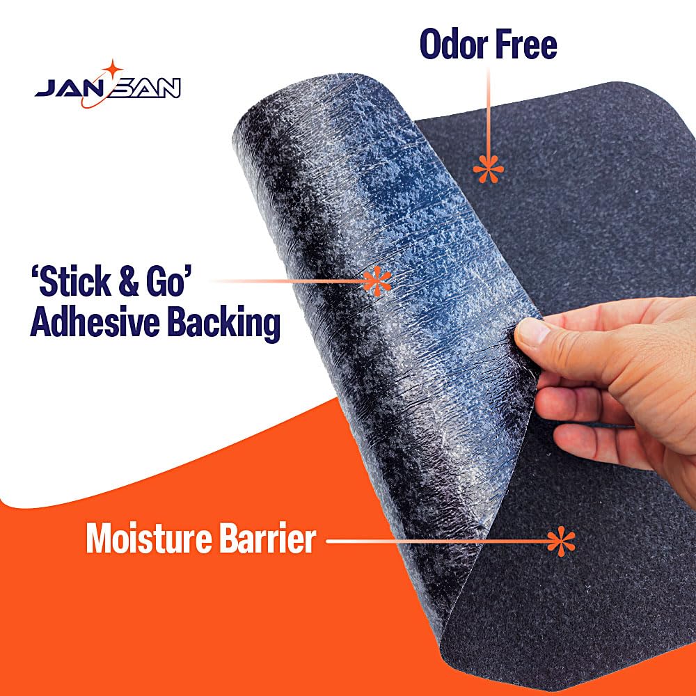 JanSan Urinal Mat -(10 Pack) Stick n' Go Adhesive, Waterproof, High Absorbency - Ensures Clean and Fresh Restrooms for Up to 30 Days (10)