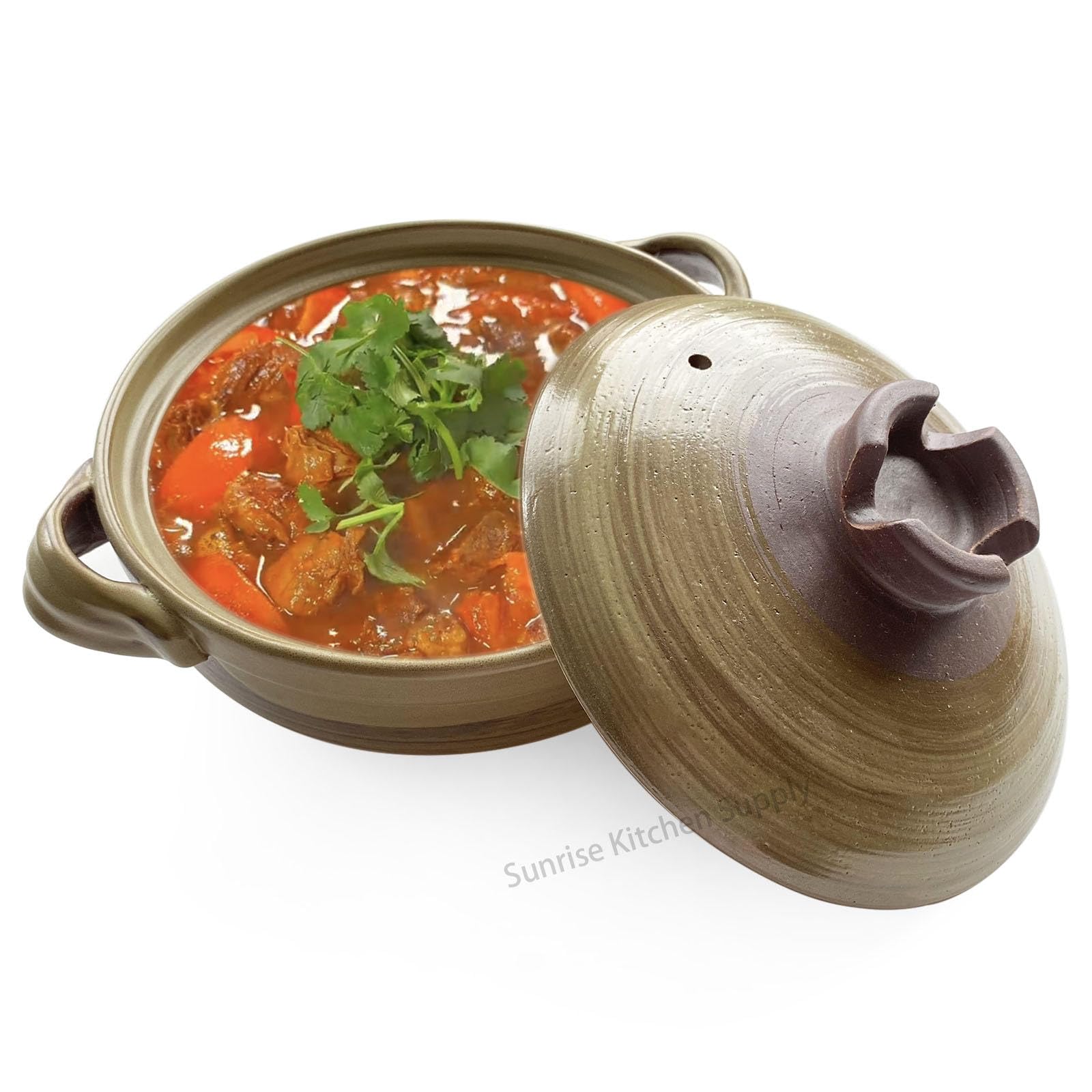 SUNRISE Donabe Hot Pot (Single Lid #8, 2 QT)