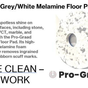 Pro-Graad 13” 330mm Grey/White Melamine Eraser Floor Pad, 68482, 5 Pack