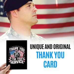 Thank You for Your Service Card - Veteran Day Thank You Card - Military Appreciation Cards - Solider Thank You Cards - Military Retirement