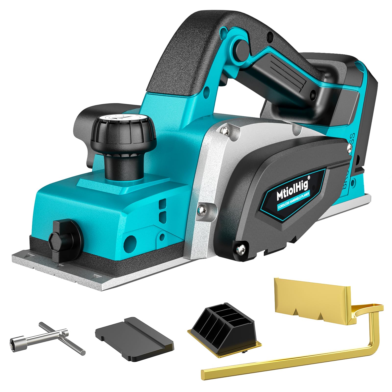 Cordless Electric Hand Planer: 3-1/4-Inch Handheld Planer for Makita 18V Battery (No Battery) - 15000 RPM Power Wood Planer for Woodworking, Carpentry, and Home DIY - Includes Blades and Edge Guide