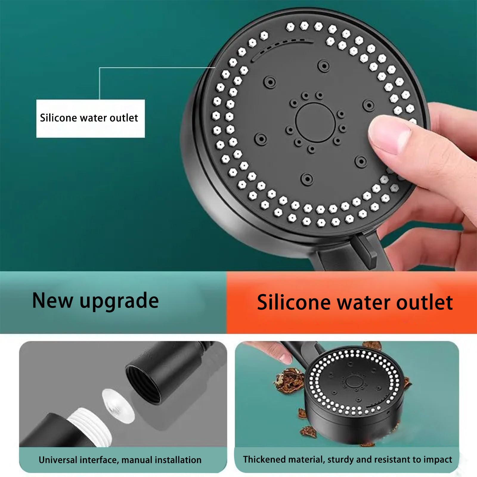 High Pressure 8-Mode Handheld Shower Head, Easy to Install, Multifunctional Shower, Easy to Install, Handheld Showerhead, High Pressure Shower Head for Home, Gym Lightning Deals of Today